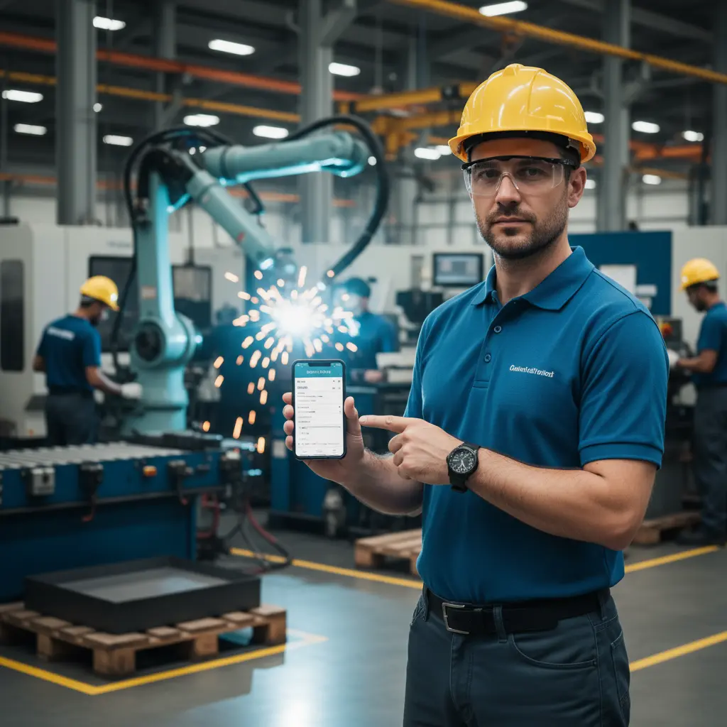 Técnico de calidad usando LABRUMIER